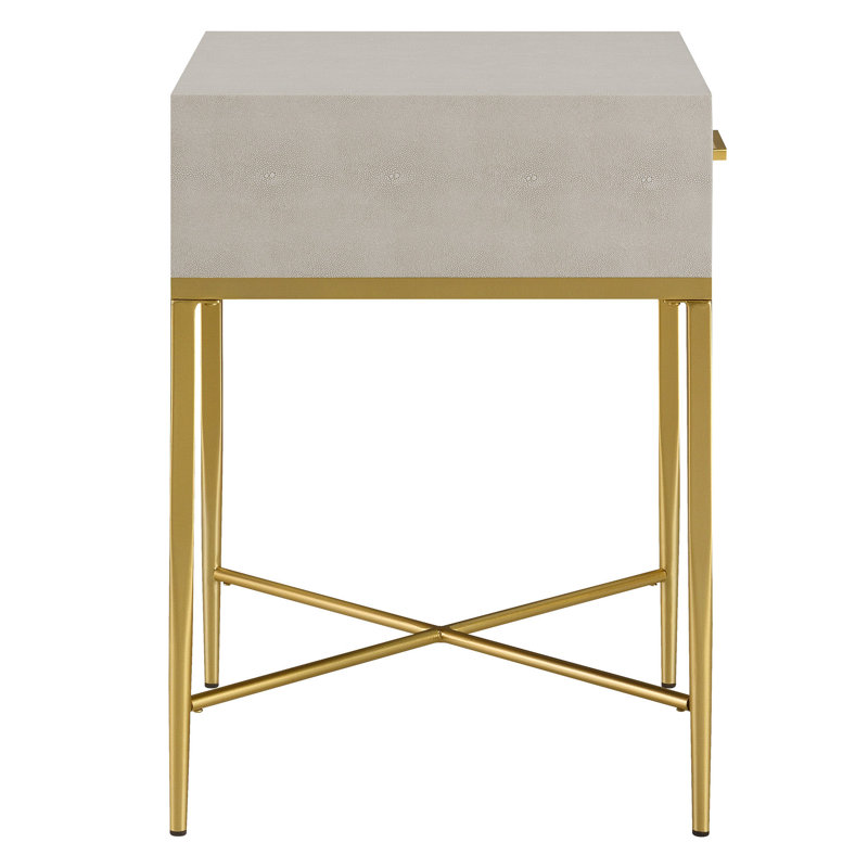 Everly Quinn Hesson Cross Legs End Table with Storage & Reviews Wayfair
